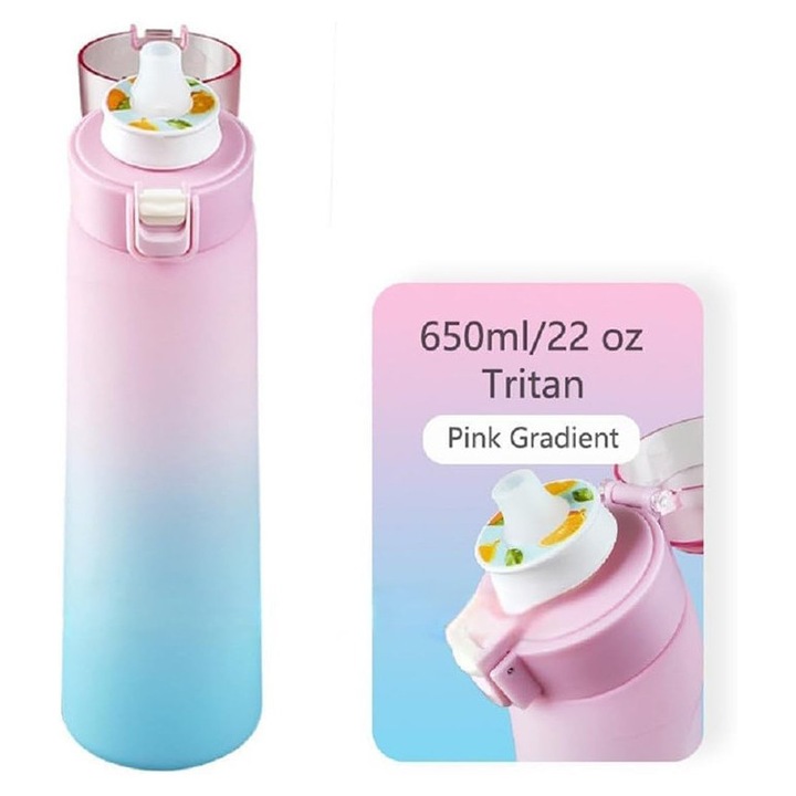 Sticlă de apă sport TodyJeyHo, 650ML, cu aromă, impermeabilă, pentru activități în aer liber