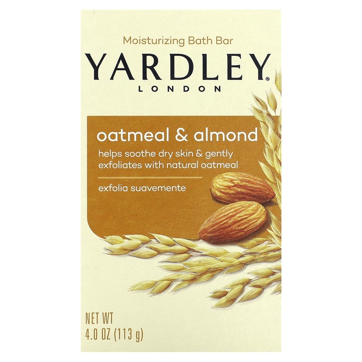 Yardley London, Хидратиращ сапун за вана, Овесени ядки и бадеми, 113 г