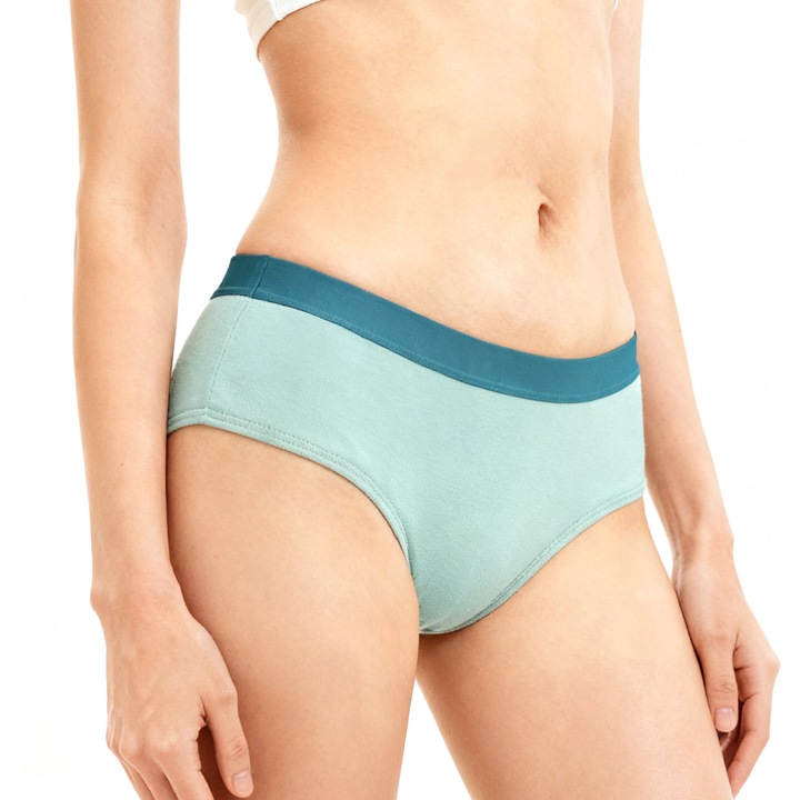 VGMANNTA újrahasználható menstruációs bugyi tinédzsereknek, szuper nedvszívó, zöld, XL méret