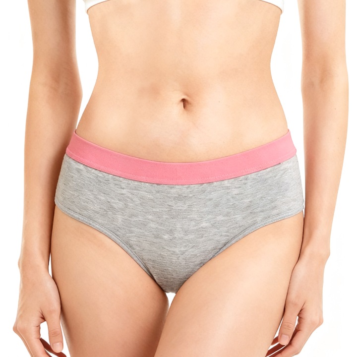 Chiloti menstruali reutilizabili VGMANNTA pentru adolescenti, super absorbtie, gri, Marimea S