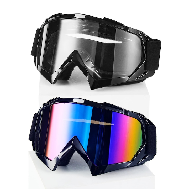 Ochelari de protectie LYCENXI, set 2 buc, universal, cu sistem de ventilatie si protectie impact