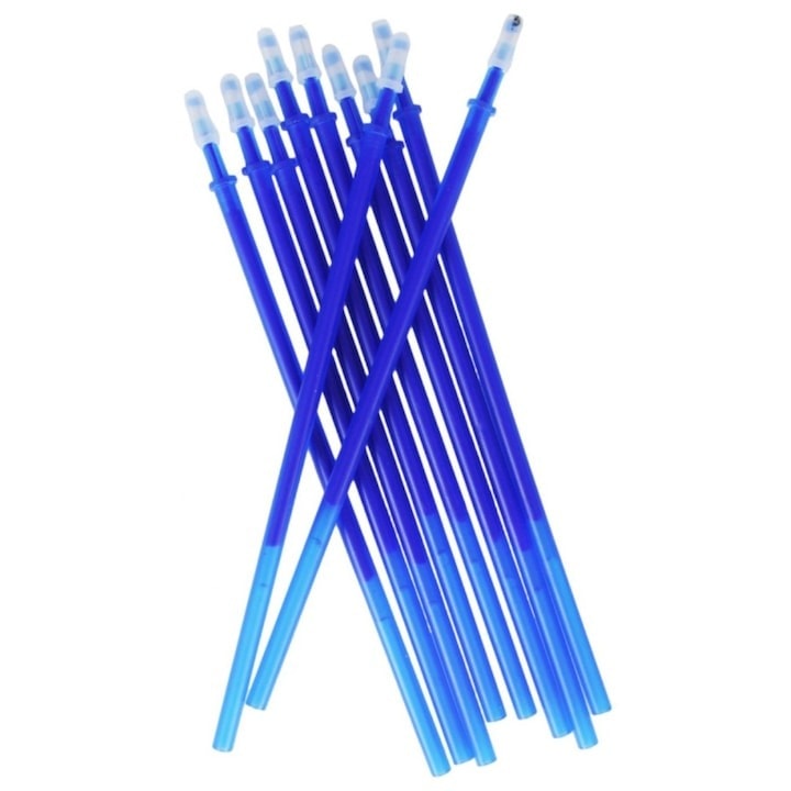 Set 4 rezerve pentru pix, plastic, 13 cm, albastru, Dactylion®