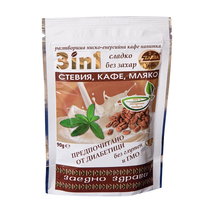 ZARRA Caffe' 3 az 1 ben steviával instant 90 g