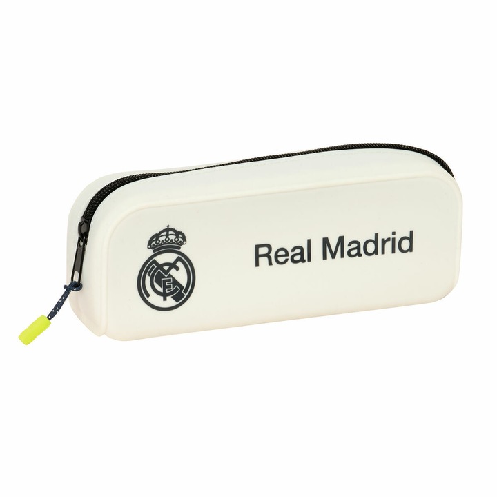 Универсален калъф за моливи Real Madrid CF, бял, 18.5 x 7.5 x 5.5 см