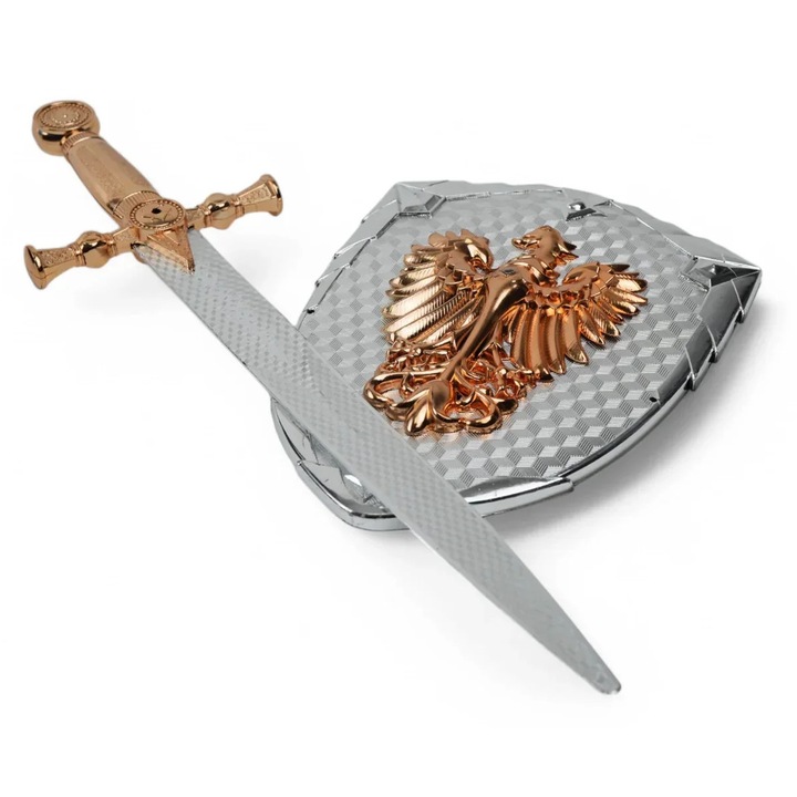 [MJ] Kard pajzzsal gyerekeknek – Szerepjáték ezüst és arany színekben