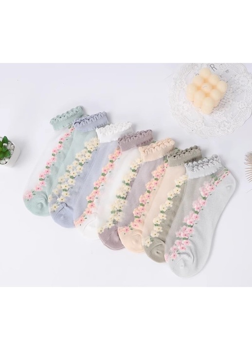 Set 7 perechi de sosete pentru dama, SS217, marime universala (35-39)