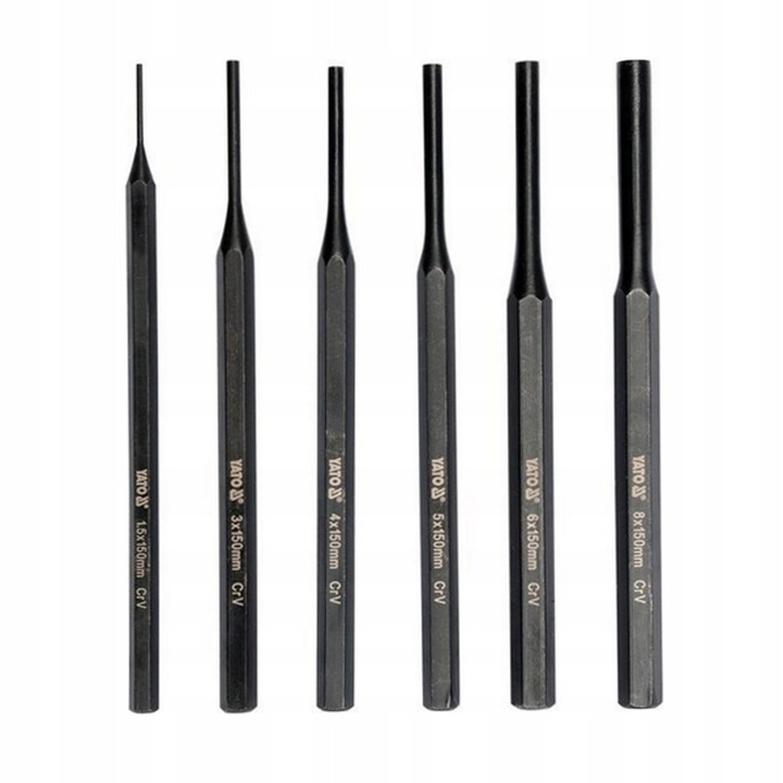 Set 6 Piese Pichere Yato, 150mm, diametre 1.5-8mm, otel CrV