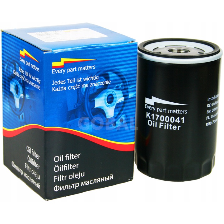 Kraft olajszűrő Audi A3, VW Golf IV modellekhez, 123 mm magas, 76 mm külső átmérőjű