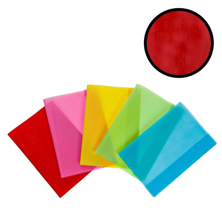 Set Invelitori A4 Diferite Culori Neon pentru Caiete - 5buc