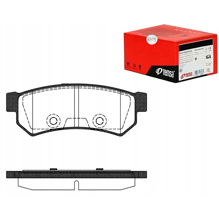 Комплект спирачни накладки REMSA, 103.8x14.6x38.9 мм, задни