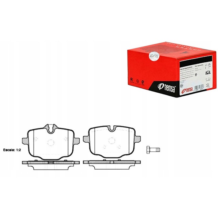 Set klocki hamulcowe REMSA pentru BMW 5 F10 G30 F11 6 F13 G32 7 G11 G12, 116x65,6x17,8mm, cu aditivi