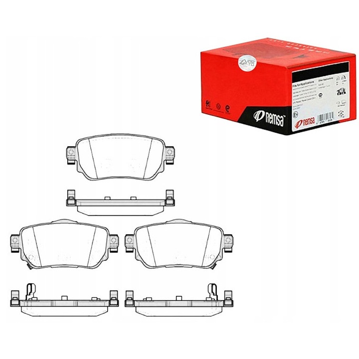 Set placute de frana REMSA set pentru doua roti, 103.7x15.2x44.9mm, cu senzor de uzura, pentru Nissan Qashqai