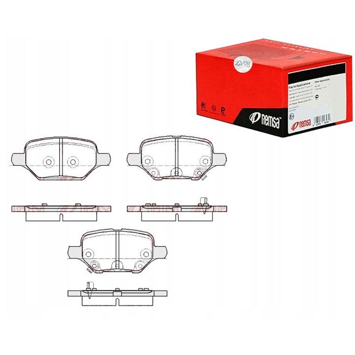 Set placute de frana REMSA, spate, 46x16.8mm, 2 indicatoare uzura, 106.5mm