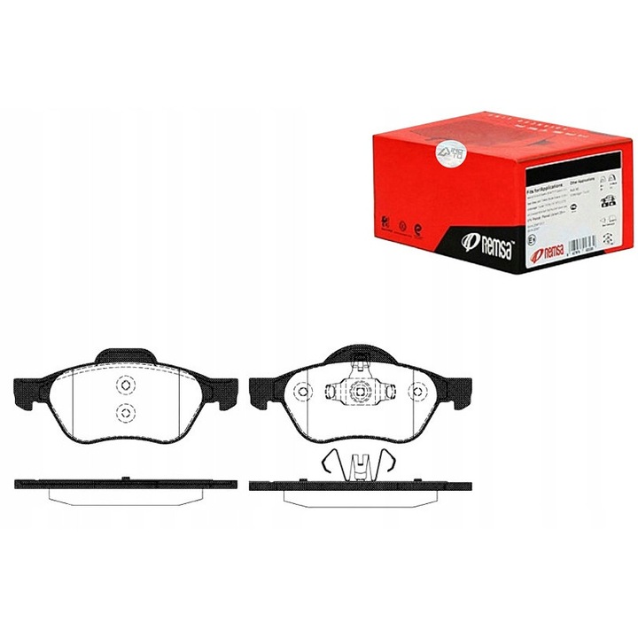 Fékkészlet REMSA, ATE, 156,4x18x66,5mm, első