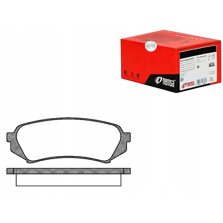 Set de placute de frana 0706.00, REMSA, pentru Lexus si Toyota, dimensiuni 175x1231x452mm, greutate 1.149kg
