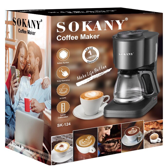 Aparat profesional de cafea Sokany SK 124 putere 950W