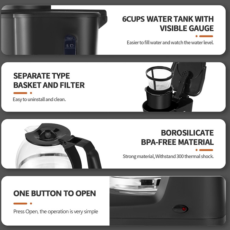 Aparat profesional de cafea Sokany SK 124 putere 950W