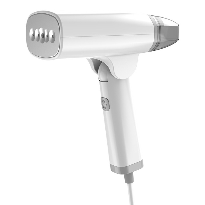 Fier de calcat portabil cu abur, 1300W, 220V, rezervor de apa de 85ml, calcare de inalta eficienta, pliabil, panou din otel inoxidabil, 196x85x96mm, alb