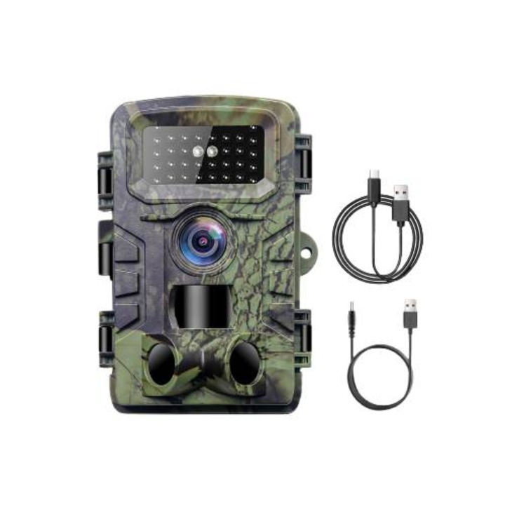 Камера за ловно наблюдение, Full HD, IP66, 58 MP, PIR диапазон Mr. на 15 м, слот за карта, Многоцветен