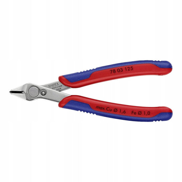 Knipex 78 03 125 vágófogó, rozsdamentes acél, 0,2-1,6 mm, 125 mm