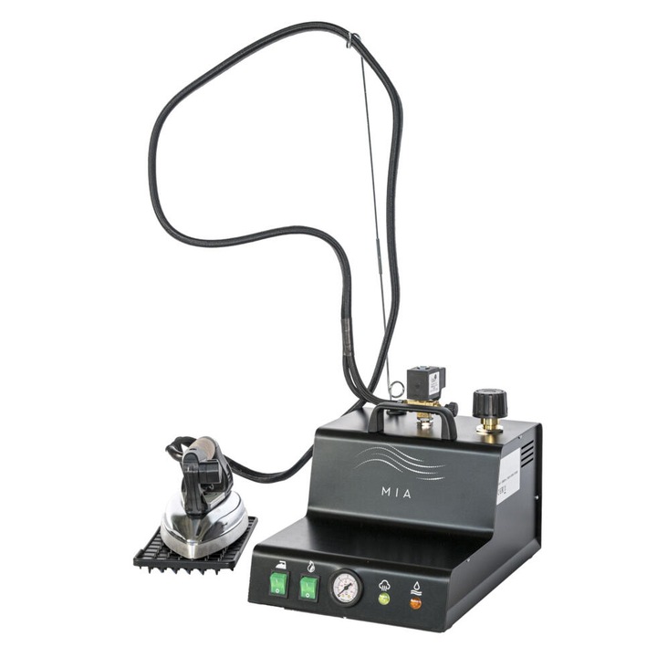 Generator de aburi cu boiler de 3.6 litri, presiune 2, 8 bar, putere 2100 W, talpa de teflon Mia Portabil Battistella