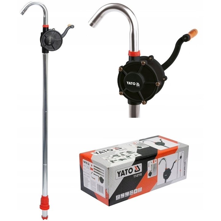 Pompa manuala pentru ulei Yato, 21L/min, 5m inaltime, 3m adancime, 1.6kg