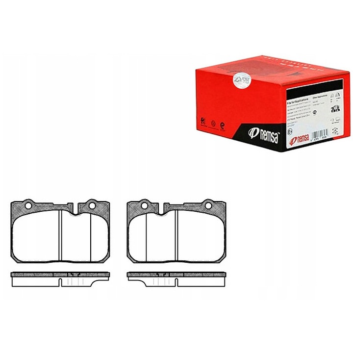 Set placute de frana REMSA 0679.00, pentru os tylna, 17mm x 1155mm x 747mm, Sumitomo, pentru Lexus si Mercedes-Benz