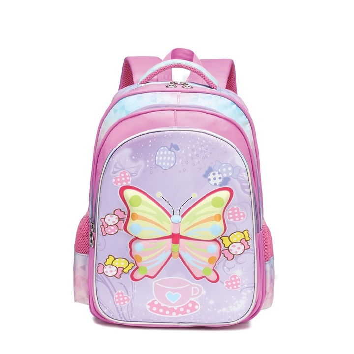 3D PILLANGÓ iskolatáska, 41x31x24 cm