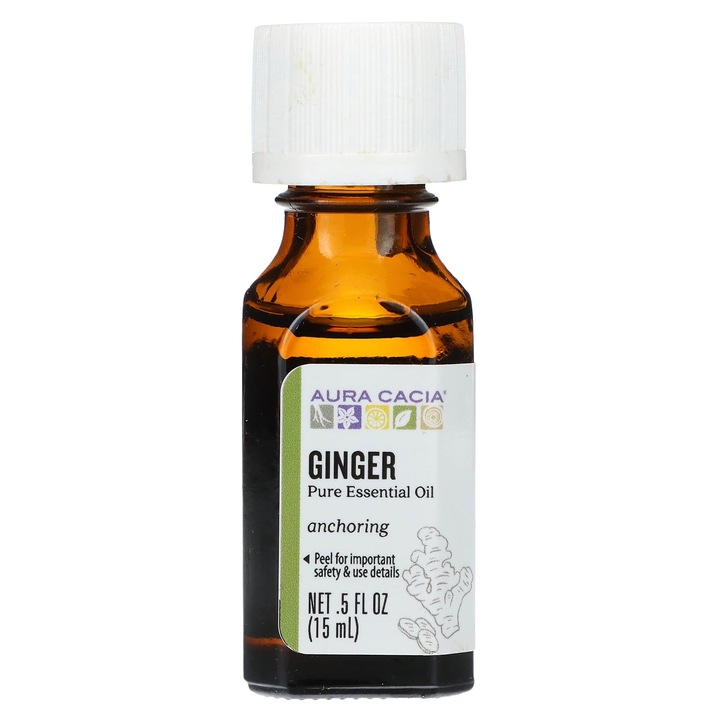Aura Cacia, ulei esential pur, ghimbir, 15 ml