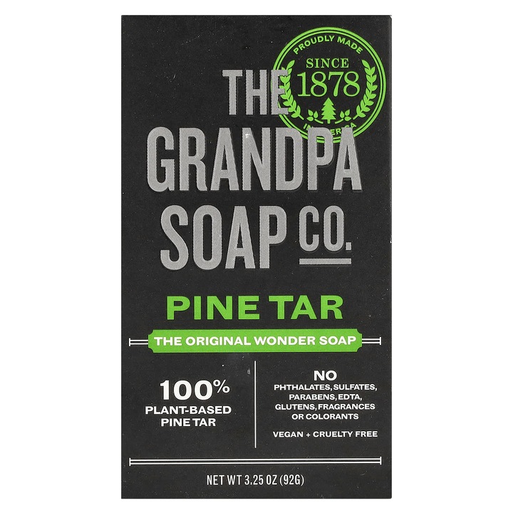 Сапун, The Grandpa Soap Co., Оригинален чудотворен сапун, 92 г, веган, не е тестван върху животни