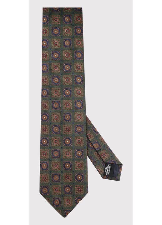 Мъжка тъмнозелена вратовръзка с кариран мотив Pako Lorente
