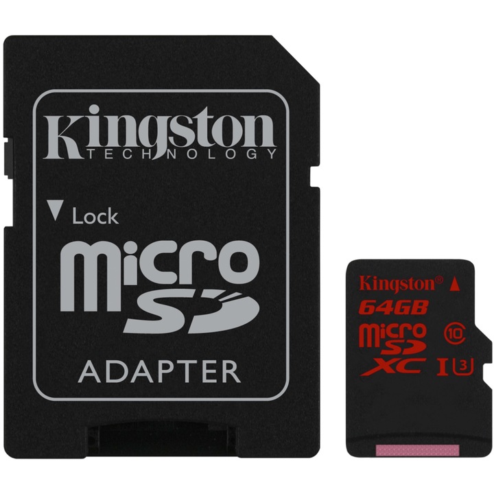 Карта памет Kingston microSDXC UHS-I U3 64GB, Class 3