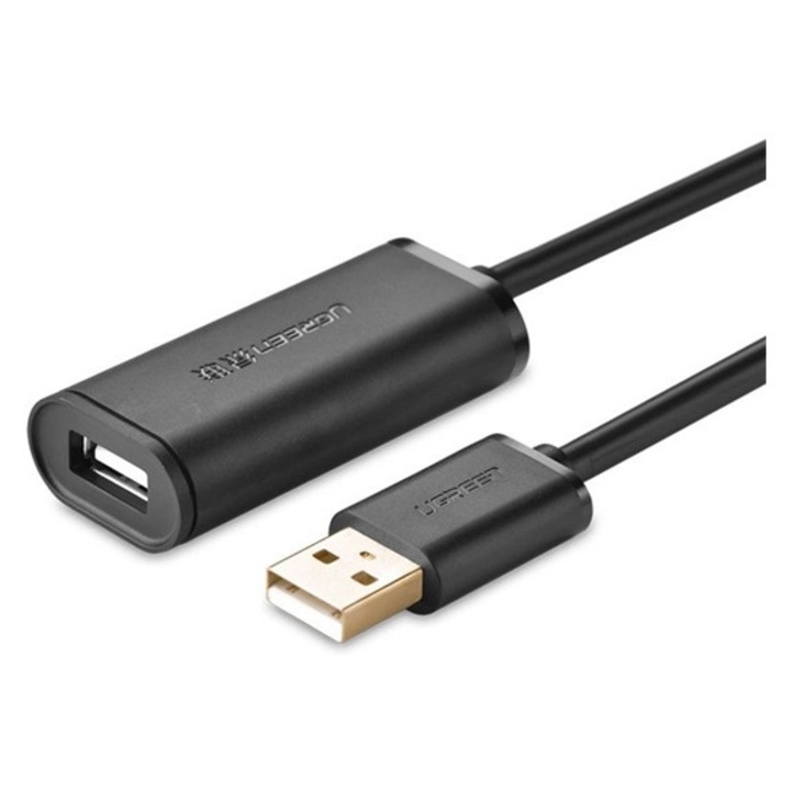 Ugreen us121 adatkábel hosszabbító, usb aljzat - usb, 10m, fekete