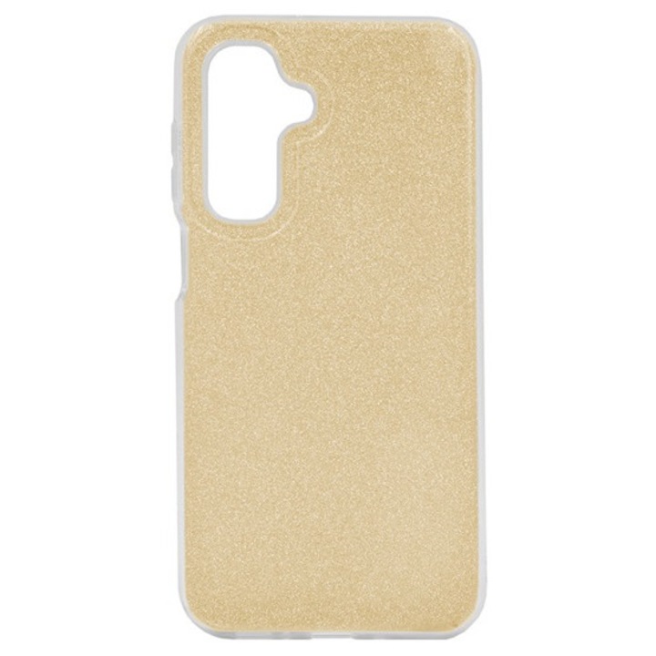 Gigapack szilikon mobiltelefon tok, műanyag belső, csillogó hátlap, arany, kompatibilis: Samsung Galaxy A17 4G, SM-A175, / Galaxy A17 5G, SM-A176