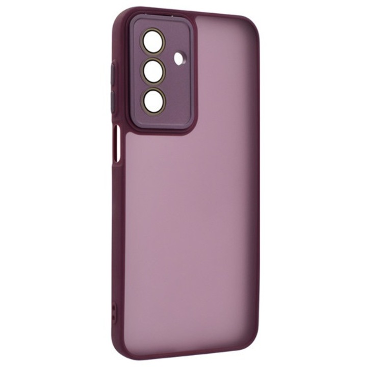 Gigapack szilikon mobiltelefon tok, ütésállóság, akril hátlap, kameravédő, lila, kompatibilis: Samsung Galaxy A17 4G, SM-A175, / Galaxy A17 5G, SM-A176