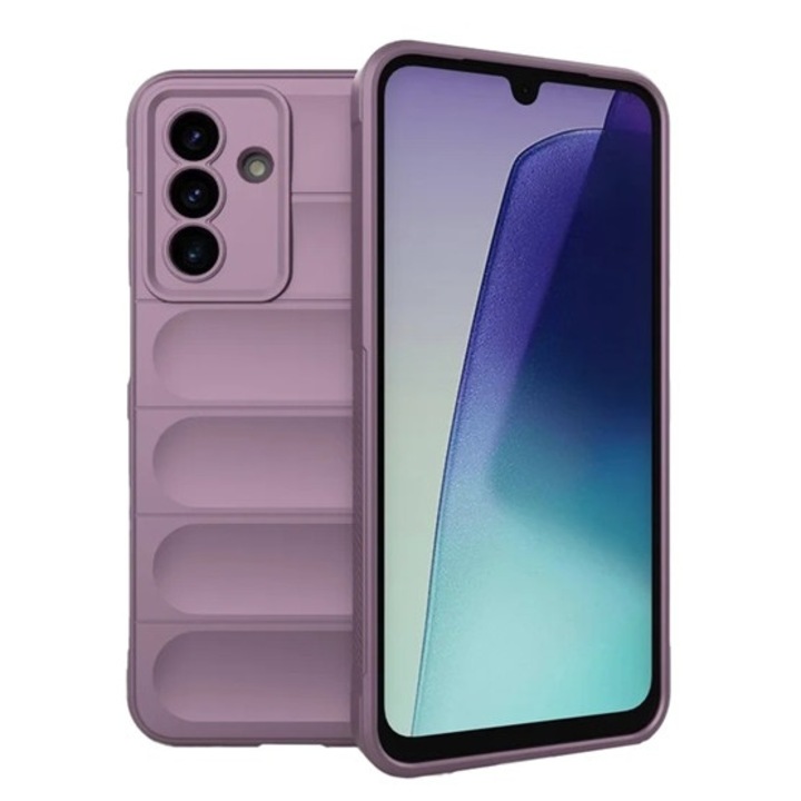 Gigapack szilikon mobiltelefon tok, ütésállóság, kameravédő, 3d, lila, kompatibilis: Samsung Galaxy A17 4G, SM-A175, / Galaxy A17 5G, SM-A176