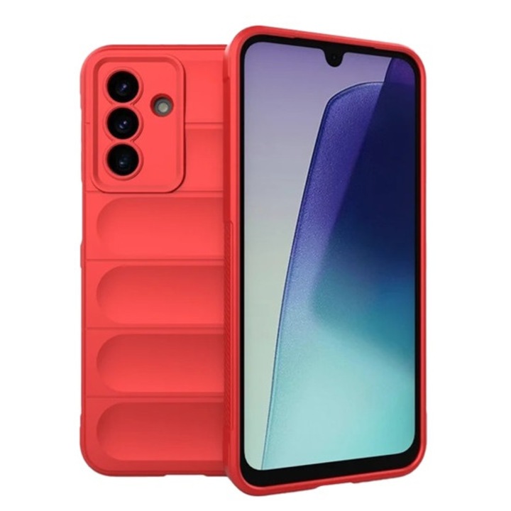 Gigapack szilikon mobiltelefon tok, ütésállóság, kameravédő, 3d, piros, kompatibilis: Samsung Galaxy A17 4G, SM-A175, / Galaxy A17 5G, SM-A176