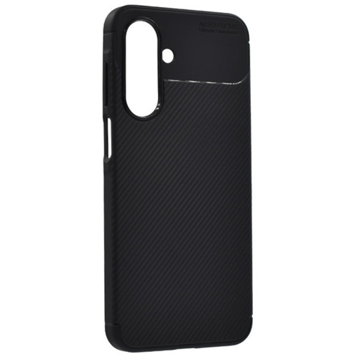 Gigapack szilikon mobiltelefon tok, ütésállóság, légpárnás sarok, karbon minta, fekete, kompatibilis: Samsung Galaxy A17 4G, SM-A175, / Galaxy A17 5G, SM-A176