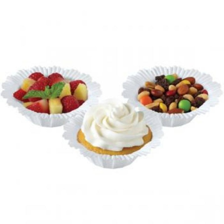 Hartii briose Alb, in forma de Flori, 12 buc. - Wilton