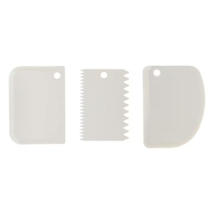 Set ustensile cofetarie si brutarie, Zanox®, spatule taiere si modelare, plastic, 9x14cm