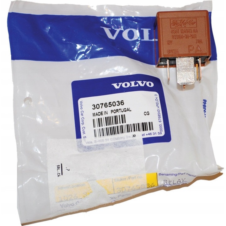 Releu bujii Volvo, pentru modele C30, C70, S40, S80, V50, V70, 30765036, original, nou