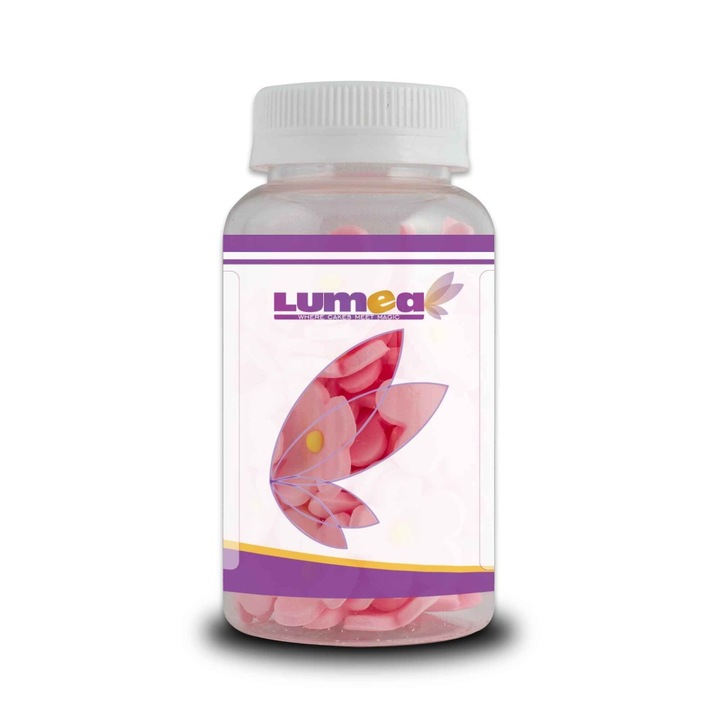 Захарни пуканки, розови с жълта сърцевина, 60 г - Lumea