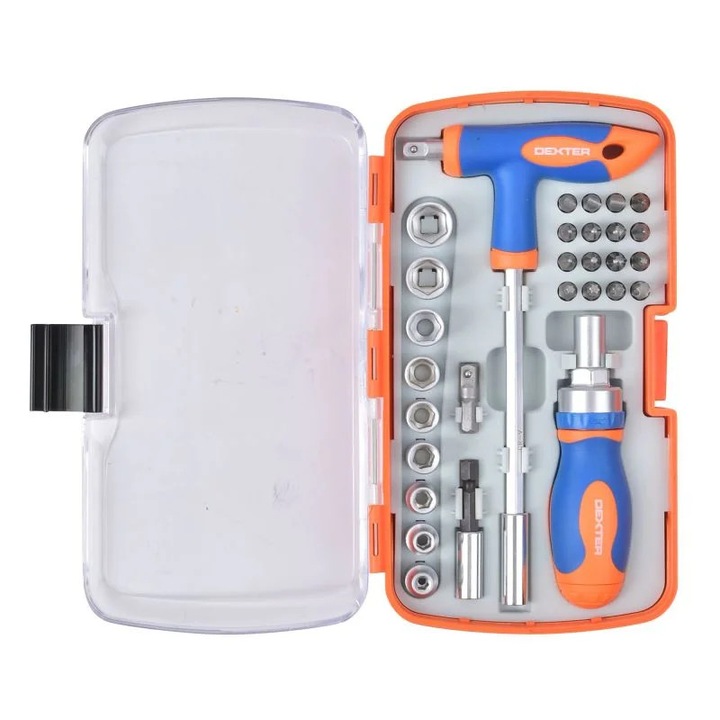 Set 2 surubelnite si 29 accesorii, Dexer