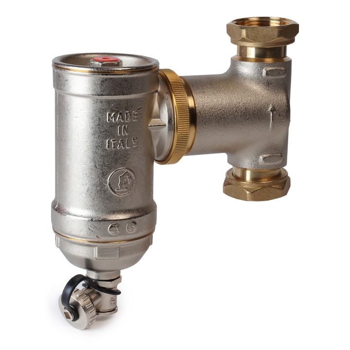 Магнитен сепаратор за мръсотия Giacomini R146CX006, регулируем, 1 1/4", с филтър, магнит 13000 Gauss, за термопомпи