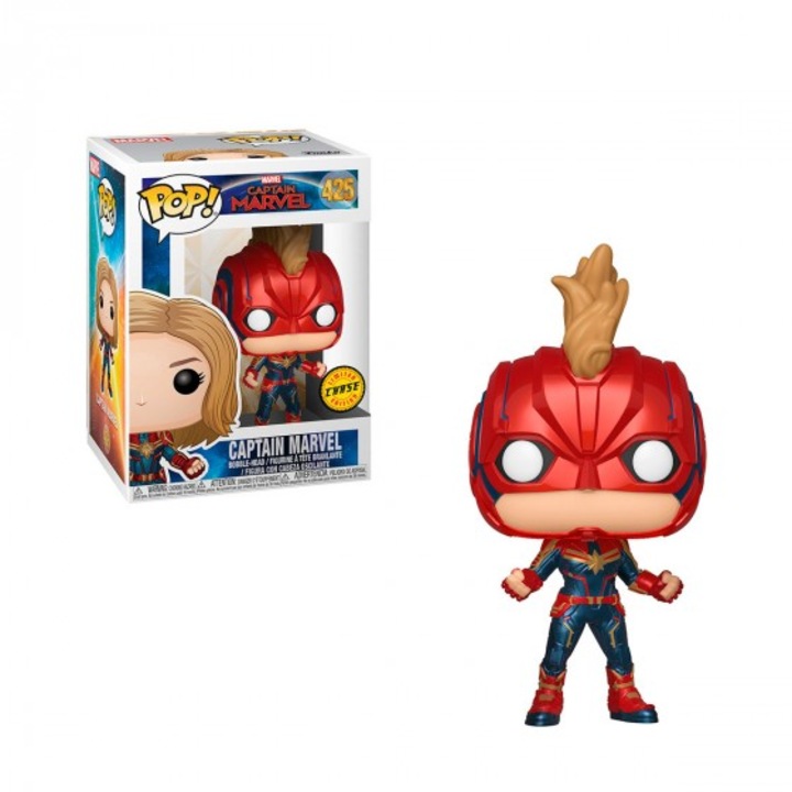 Figurina FUNKO POP, Capitanul Marvel, stil Tibi anime, din vinil, 3 ani+