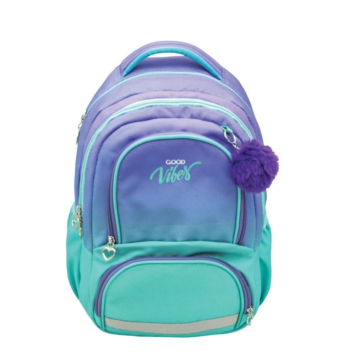 Ergonomikus hátizsák, laptop rekesszel, GOOD VIBES, 42x31x16 cm