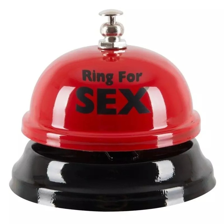 Ring For Sex vicces csengő, felnőtteknek, fémes, piros, Gonga®
