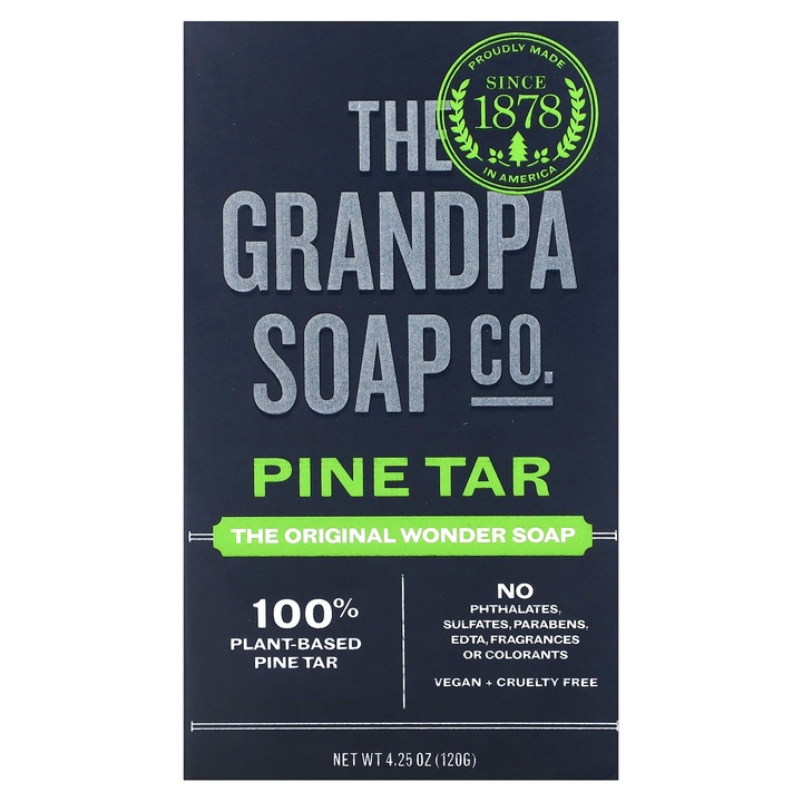 Натурален сапун The Grandpa Soap Co., 120 г, веган, за лице и тяло