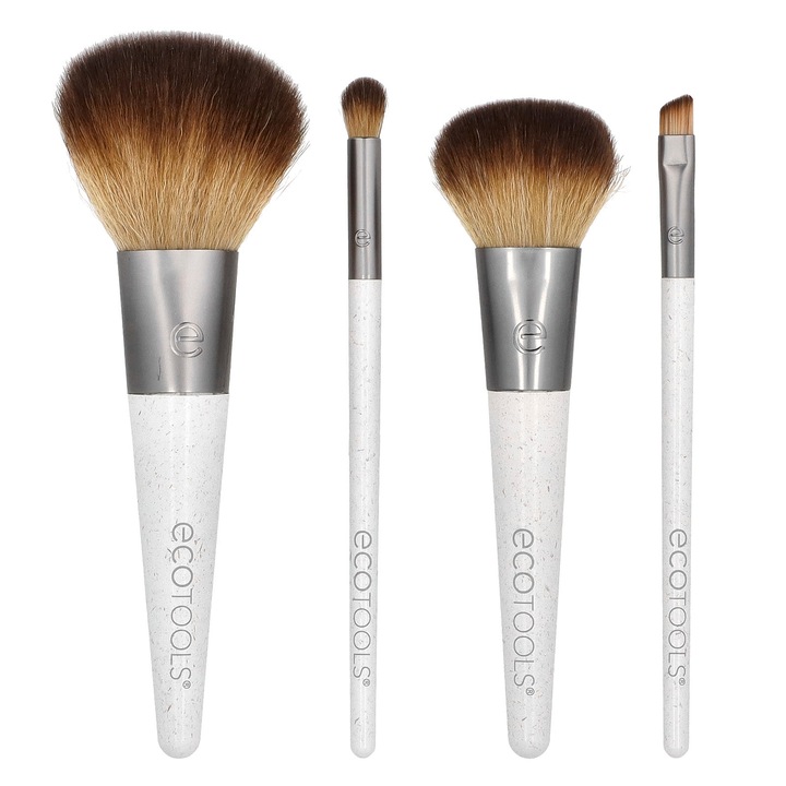 EcoTools On-The-Go sminkecset készlet, 4 darabos, bambusz, szintetikus, érzékeny bőrre