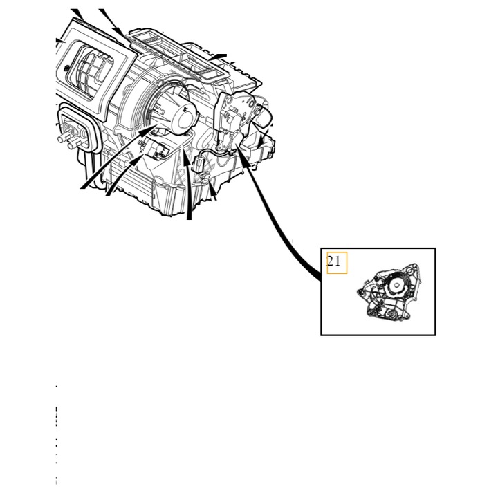 Piesa auto, Volvo, silniczek regulacji klap nawiewu, original, nou, 31418879